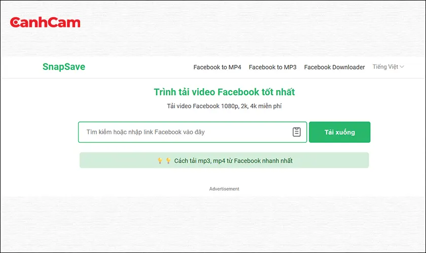 SnapSave.io là một trong những trình tải video Facebook trực tuyến hàng đầu hiện nay