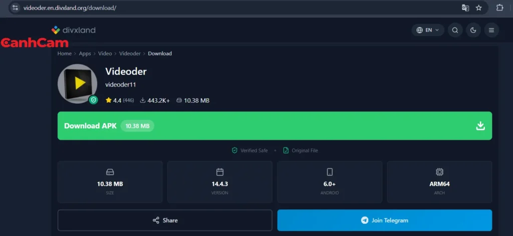 Videoder là một tiện ích cho phép bạn tải video, âm thành từ nhiều trang web khác nhau phổ biến như: YouTube, Facebook, VidMe, Vimeo, Dailymotion, SoundCloud,..