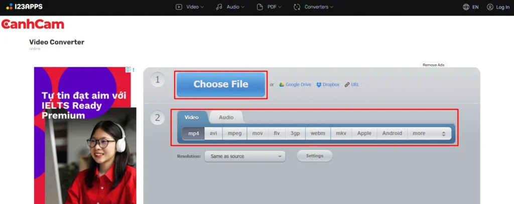 Video-converter.com là một ứng dụng chuyển đổi dữ liệu trực tuyến hoàn toàn miễn phí