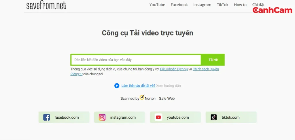 SaveFrom.net là công cụ giúp tải video từ web đơn giản