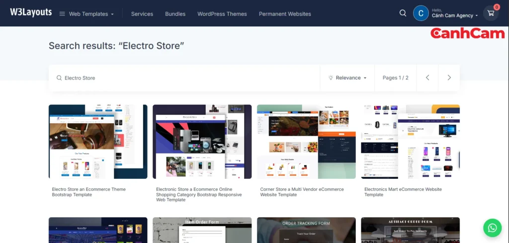 mẫu giao diện bán hàng miễn phí Electro Store