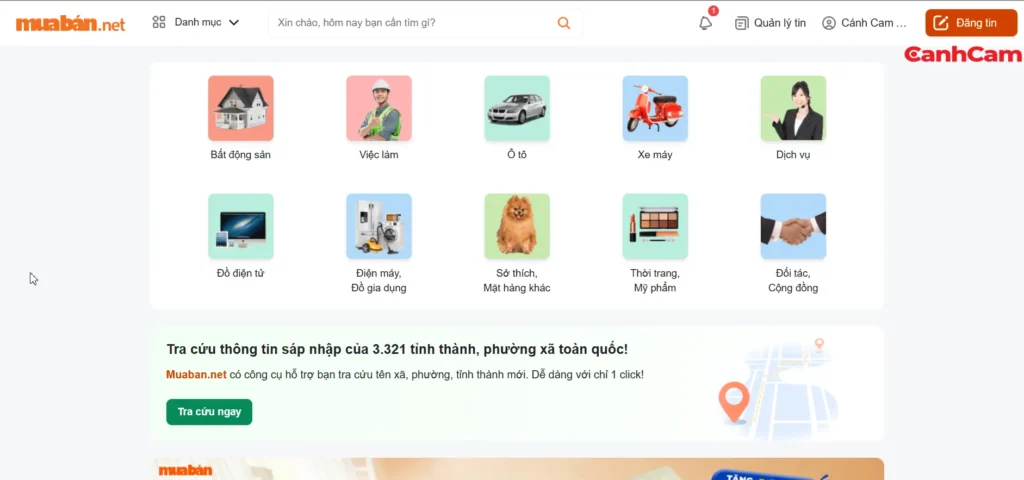 Trang thương mại điện tử Muaban.net hỗ trợ đăng tin mua bán nhà đất miễn phí