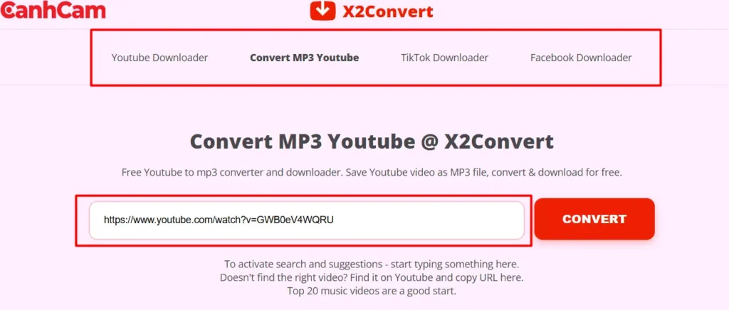 X2Convert là một trang web giúp bạn có thể tải bất kỳ video và âm thanh nào từ Youtube, Facebook, Vimeo và những trang web khác