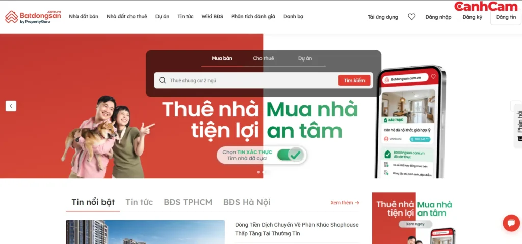 Website truyền thông BatDongSan.com.vn với cấu trúc đăng tin chuẩn SEO mạnh mẽ