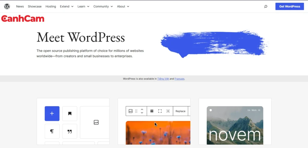 Thư viện giao diện chính thức của WordPress