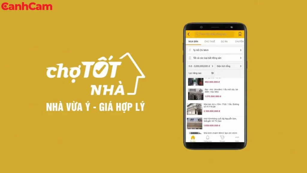 Giao diện đăng tin bất động sản miễn phí trên ứng dụng Nhà Tốt thuộc Chợ Tốt
