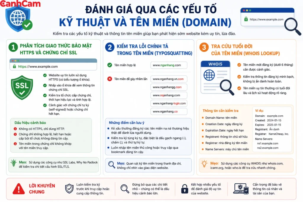 Kiểm tra HTTPS và tên miền website