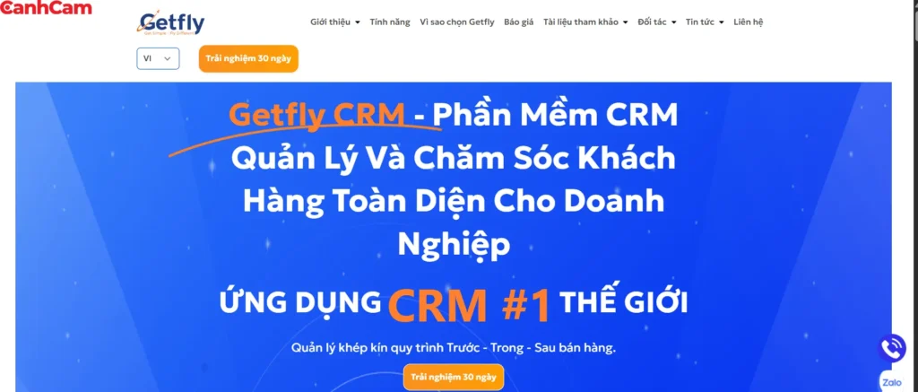 Getfly CRM - Quản trị và tự động hóa cho doanh nghiệp B2B/Dịch vụ