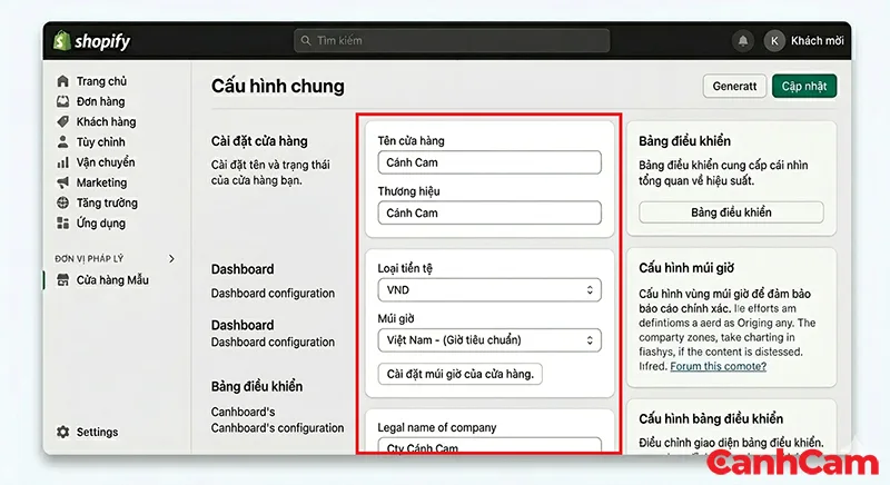 Hướng dẫn thiết kế website Shopify bước 1