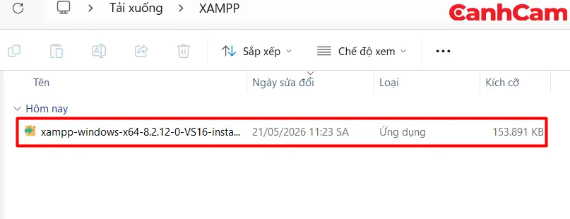 Chạy file setup