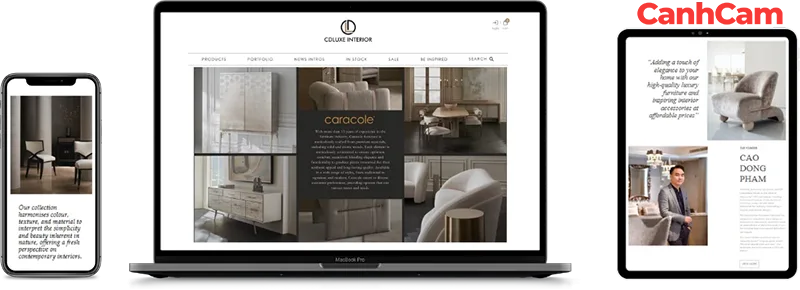 Website CDLuxe do Cánh Cam thiết kế