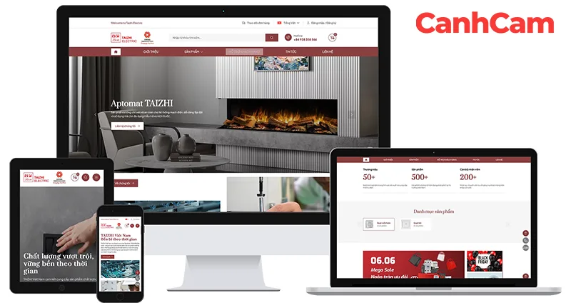 Website Taizhi Electric do Cánh Cam thực hiện