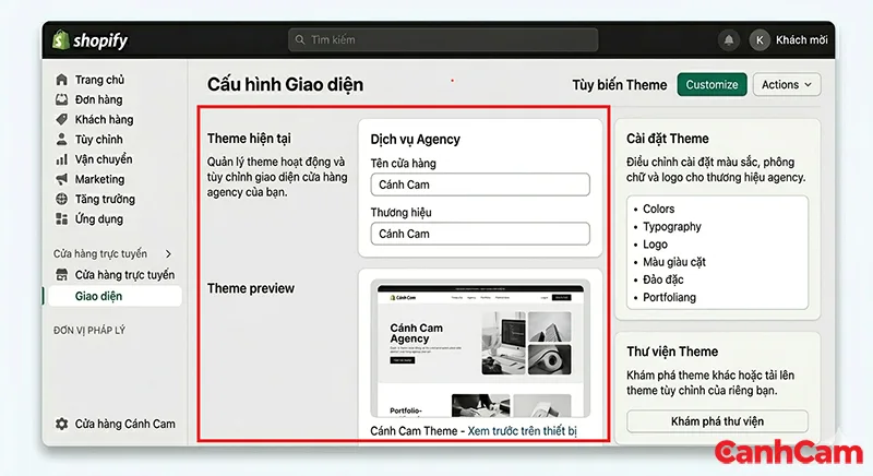 Hướng dẫn thiết kế website Shopify bước 2