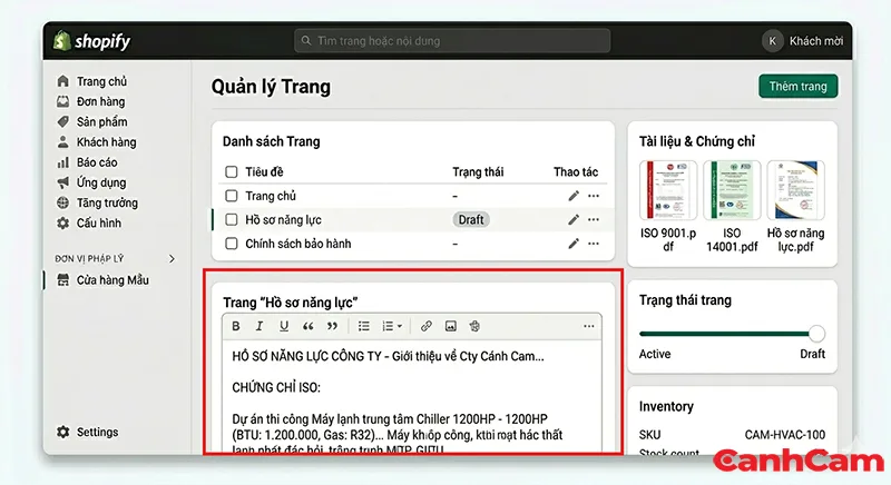 Hướng dẫn thiết kế website Shopify bước 4