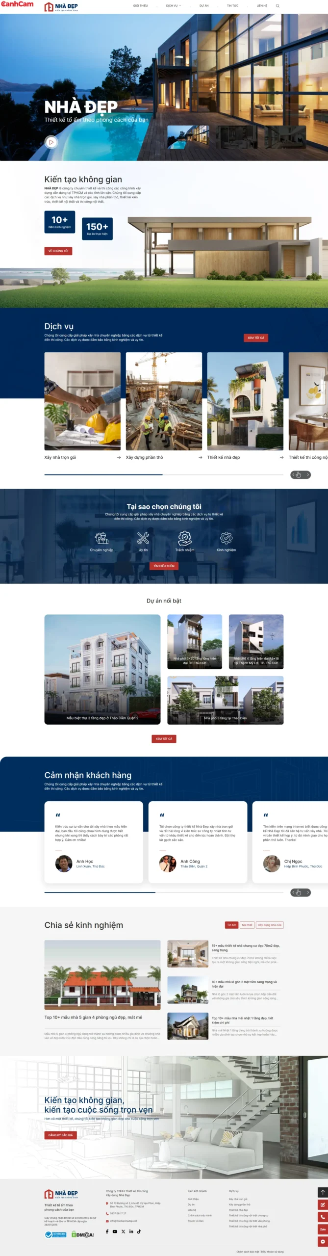 Mẫu Website Nhà Đẹp