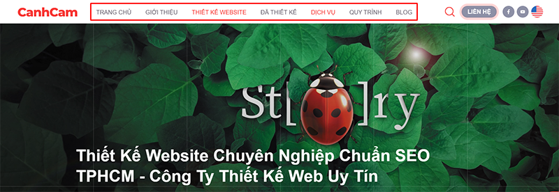 header ví dụ