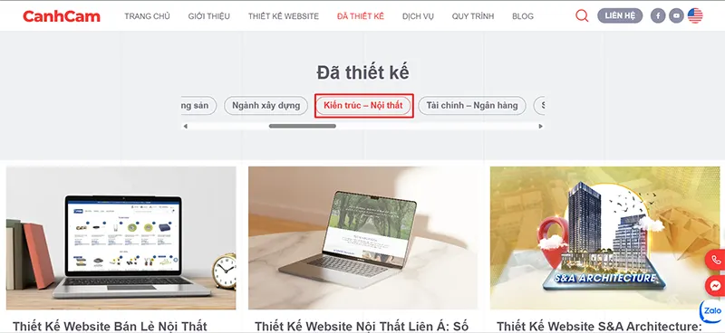 Website Nội Thất Và Showroom