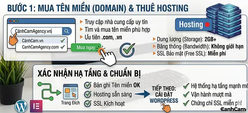 Bước 1 thiết kế landing page