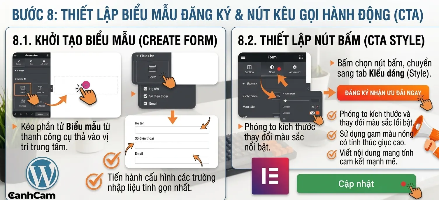 Bước 8 thiết kế landing page