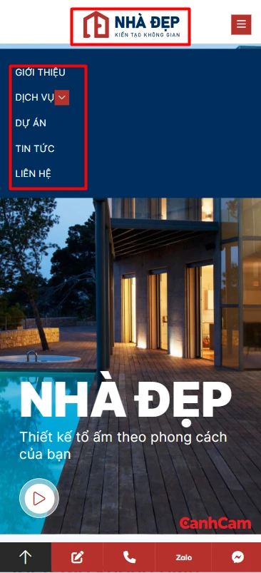 mẫu Nhà Đẹp trên mobile