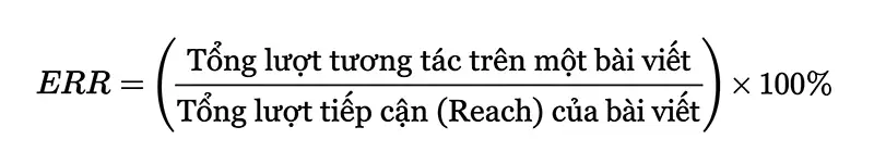 Cách tính Engagement Rate dựa trên Lượt tiếp cận