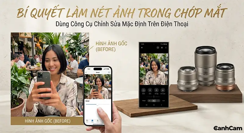 Cách làm nét ảnh bằng tính năng chỉnh sửa mặc định trên iPhone và Android