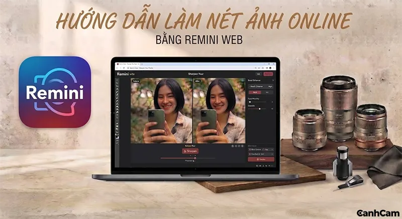 Cách làm nét ảnh online bằng Remini Web