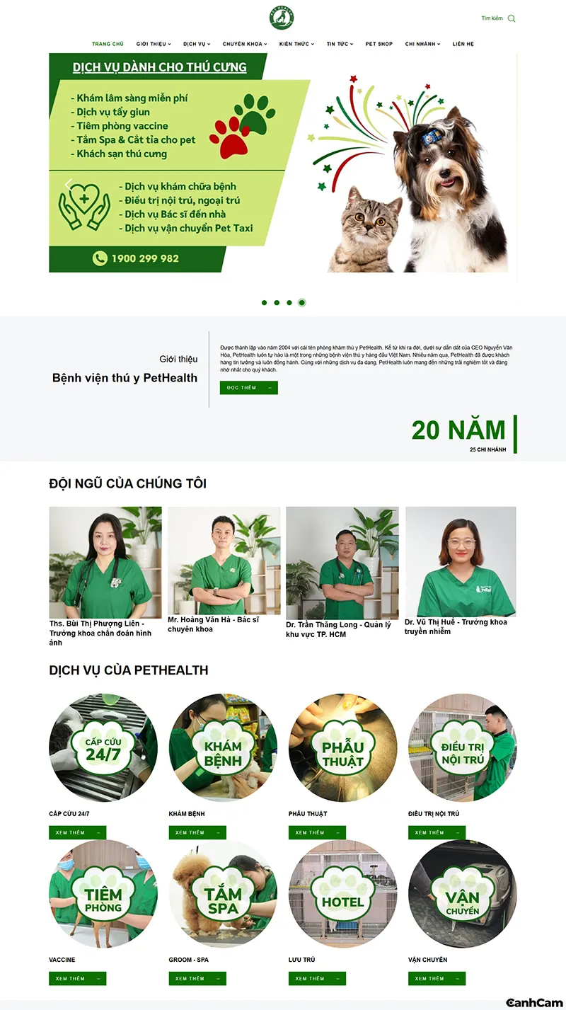 Thiết kế website thú cưng theo phong cách Clinical & Trustworthy (Y khoa & Đáng tin cậy)