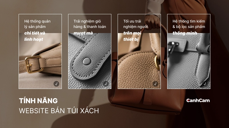 Tính năng quan trọng khi thiết kế website bán túi xách