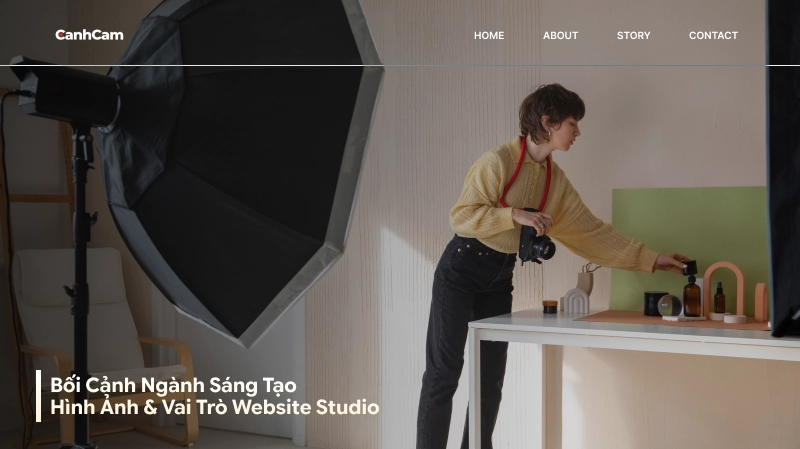 Bối cảnh ngành sáng tạo hình ảnh và vai trò của website studio