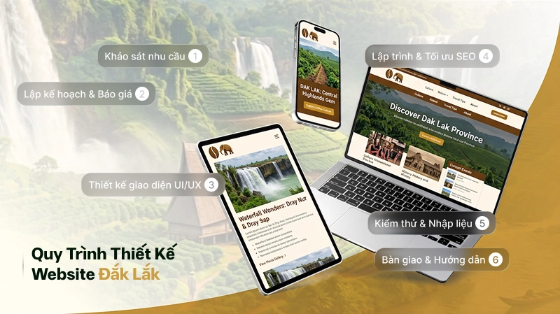 Quy trình thiết kế website Đắk Lắk chuyên nghiệp
