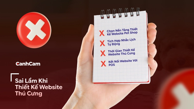 Sai lầm cần lưu ý khi thiết kế website thú cưng