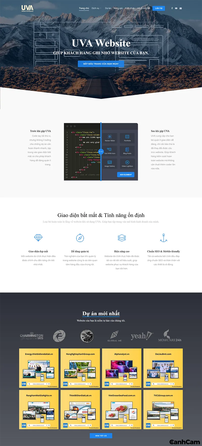 Giao điện thiết kế website daklak / Đắk Lắk của UVA Media