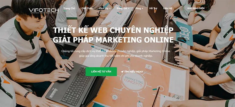 Vifotech - đơn vị cung cấp giải pháp thiết kế website Hà Tĩnh