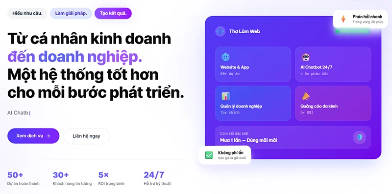 VG Tech (VG Technology) - Đơn vị công nghệ tiên phong trong lĩnh vực thiết kế website Hưng Yên