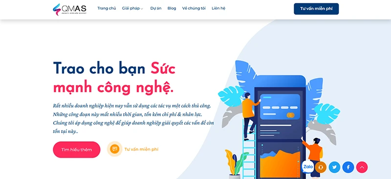 QMAS (QMAS Web & App Design Service) là đơn vị uy tín hoạt động trong lĩnh vực thiết kế website Quảng Ninh