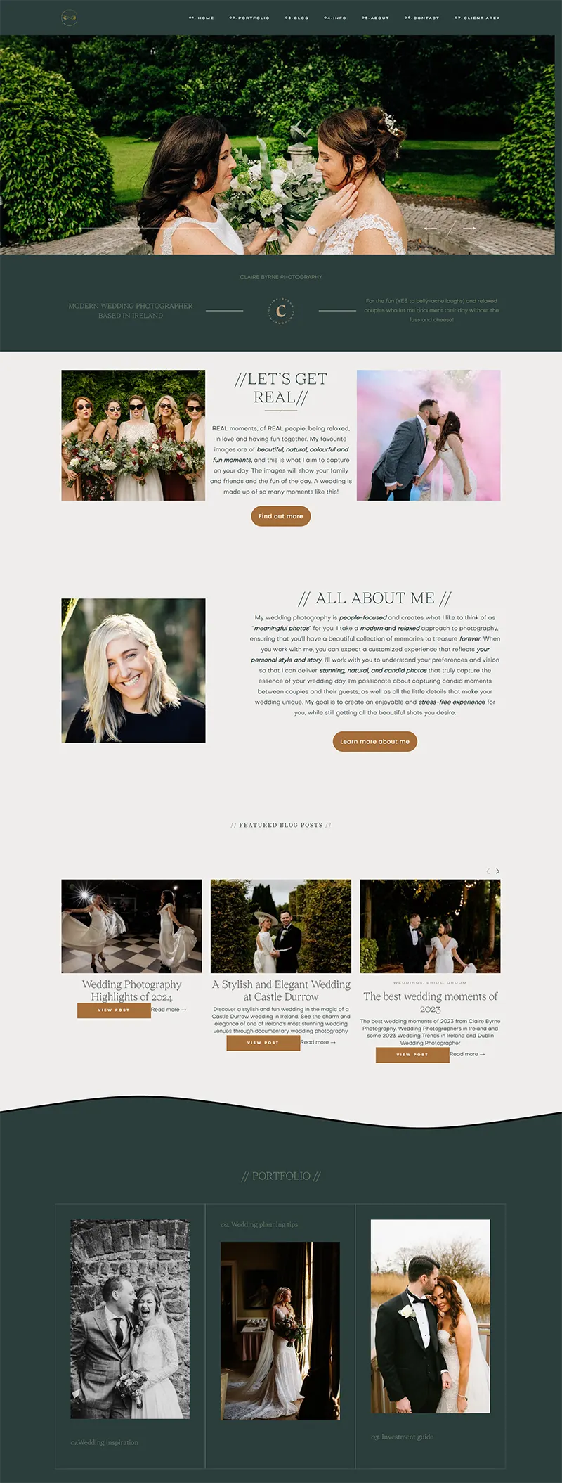 Phong cách thiết kế Wedding & Romantic được xây dựng dành riêng cho các thiết kế website studio chụp ảnh cưới
