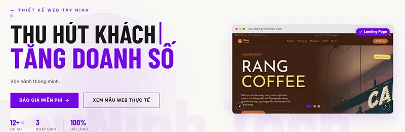 Tây Ninh Tech - Đơn vị cung cấp dịch vụ thiết kế website Tây Ninh