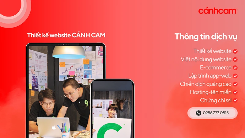 Cánh Cam Agency - Đơn vị công nghệ thiết kế website Lâm Đồng từ xa