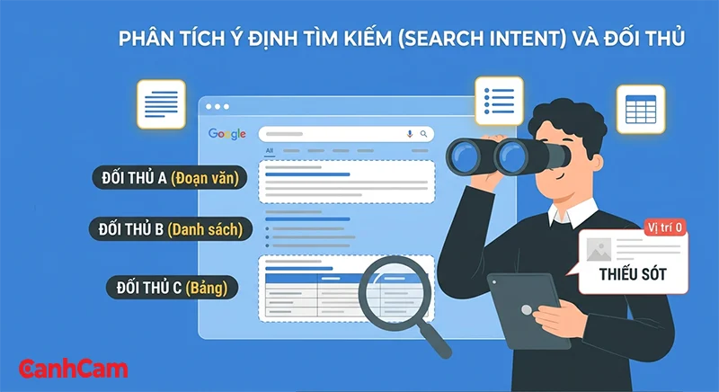 Phân tích ý định tìm kiếm (Search Intent) và đối thủ