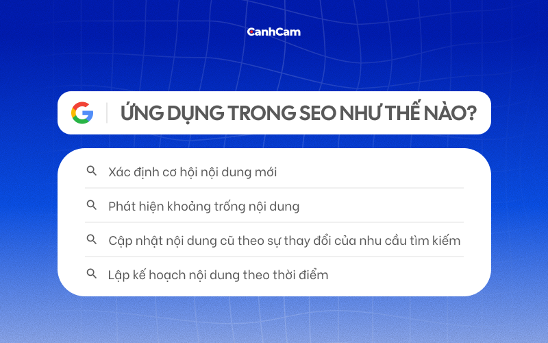 ứng dụng Google Trends trong SEO như thế nào